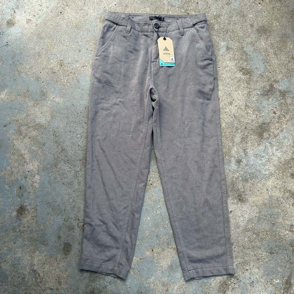 Prana Grey Herringbone Chino Pants NWT